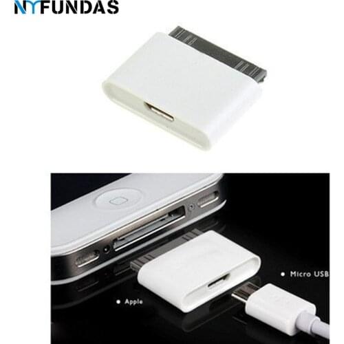 NYFundas micro usb 30 pin female male connector adapter for apple iphone 4 4s 3gs ipod iphone4 iphone4s converter charging cable