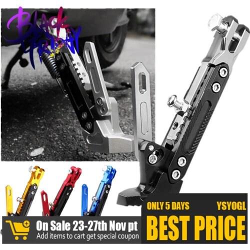 Motorcycle Kickstand Adjustable Foot Side Support Parking Kickstand for Electric Motorbike Universal