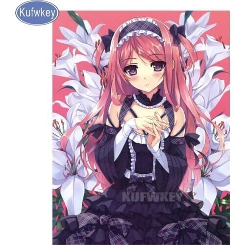 Full square diamond embroidery diy diamond painting cartoon anime girl cross stitch 3d picture of rhinestones painting,wall art
