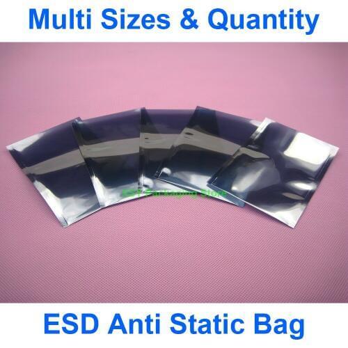 Multi Sizes ESD Anti Static Bag Electronic Protection (Width 4.3" - 5.7") x (Length 6.3" - 9") eq. (110 - 145mm) x (160 - 230mm)