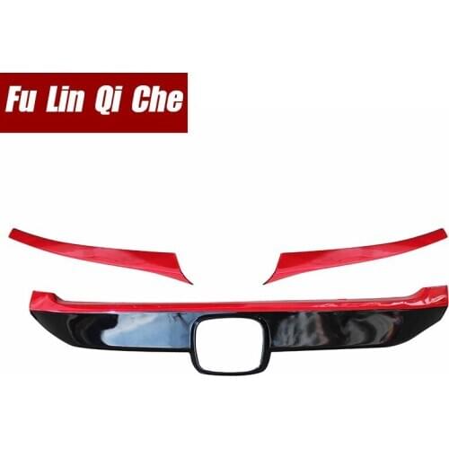 Racing Grills Black ABS Plastic Car Mesh Front Hood Grille For Honda civic 10th 2016 2017 2018 with Sticky