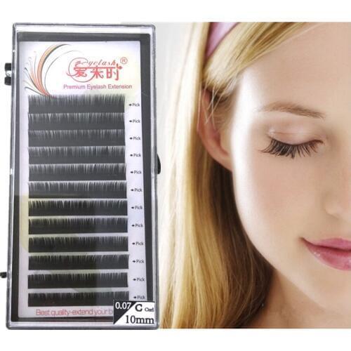 NEWCOME 12 Line Individual Eyelash Extension All Size B C CC D Natural Faux Mink Lash Extension Supplies Cilia 0.03-0.25
