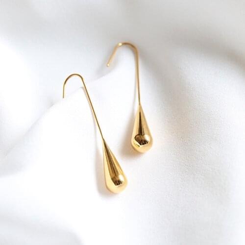 KOFSAC New Minimalism Water Drop Earrings For Women 925 Sterling Silver Jewelry Earring Lady Accessories Valentines Day Gifts