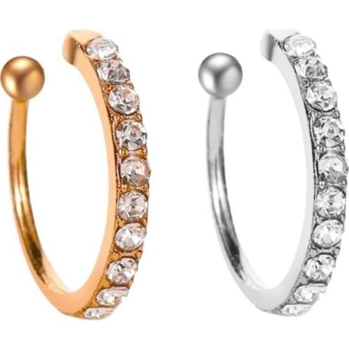 1PCS Clips Earring for Women Unisex Minimalist Fashion Cartilage Hoop Earrings Sets Ear Cuff fake piercing Clip on Earring