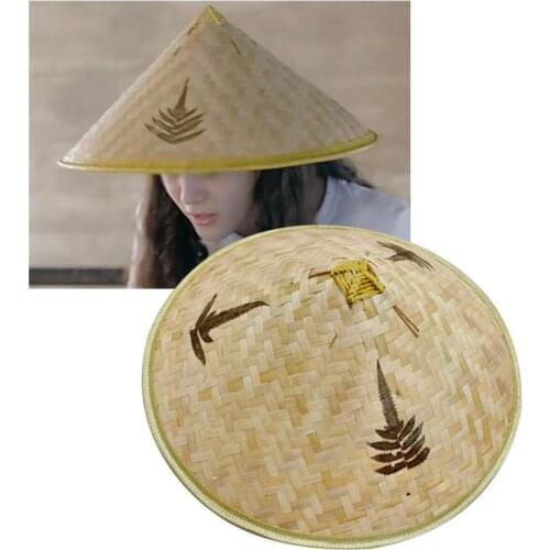 Hat hat factory wholesale clover hat bamboo woven leaf tea farmer hat picking fishing rain sunshade hat rain Y6J6