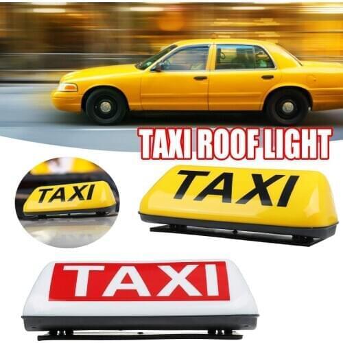 38cm Universal Large Size TAXI Cab Sign Roof Top Topper Waterproof Car Magnetic Sign Lamp Light Shell without Bulb