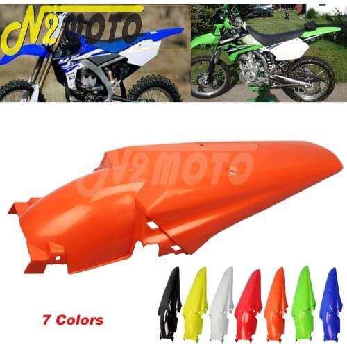 Orange Universal Motorcycle Rear Fender Mudguard Mud Guard Cover For Honda Yamaha Suzuki Kawasaki Off Road MX Enduro Motocross