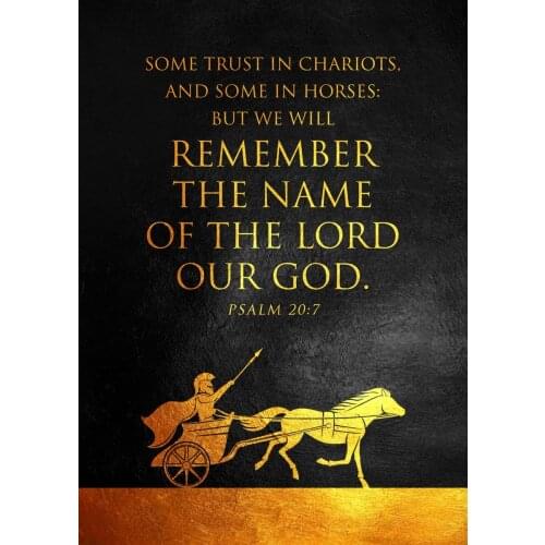 Vintage Holy Bible Inspirational Quotes Prints Pictures Remember The Name Of The Lord Our God Painting Canvas Posters Black Gold