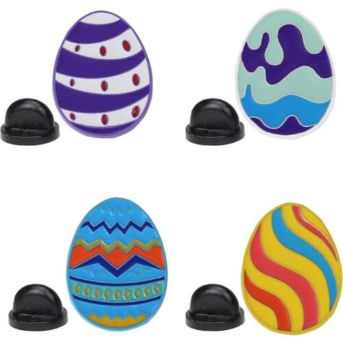 Funny childrens clothing lapel pin cartoon color dripping oil metal dinosaur egg pin birthday gift for children