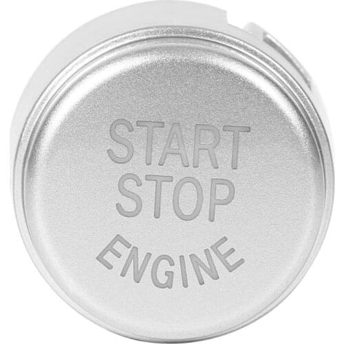 VODOOL Replacement Ignition Switch Key Cap Car Engine Onekey Start Stop Button Cover For BMW F/G Code Chassis Silver Car Styling