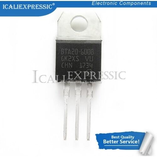 10PCS BTA20-600B BTA20 BTA20-600 Triacs 20 Amp 600 Volt TO-220 new original In Stock