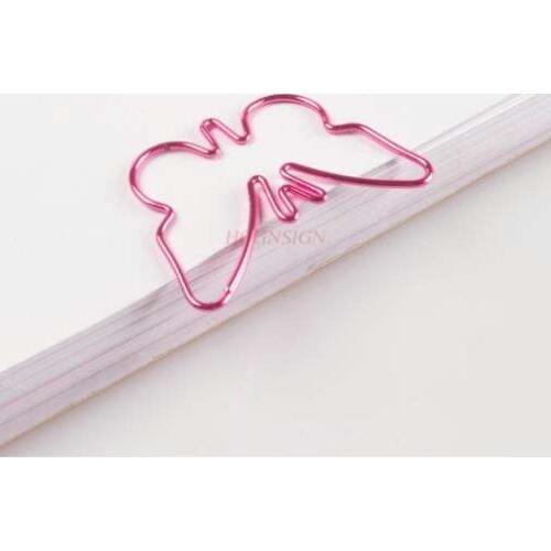 12pcs Pink butterfly paper clip stainless steel pin gourd pin animal clip card can bookmark