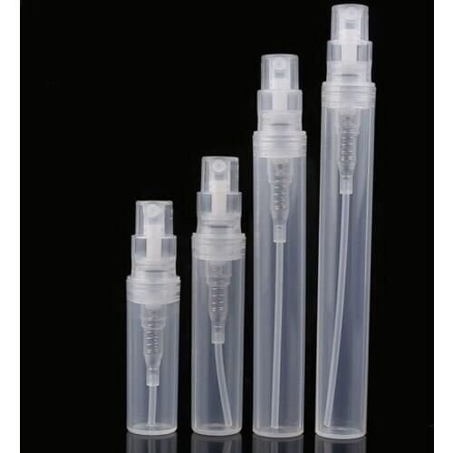 2ML 3ML 4ML 5ML Clear Plastic Spray Bottle Portable Perfume Bottles Atomizer Mini Sample Test Tube Travel Vials 100pcs