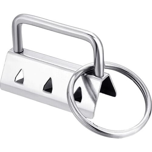 40 Piece Key Ring Hardware Keychain Bracelet Hardware with Lanyard Key Ring