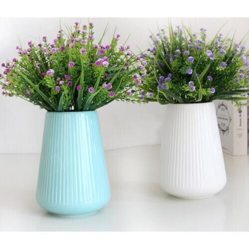 5 Forks Gypsophila Artificial Baby Breath Flower Realistic Plastic Faux Flower Wedding Festival Party Decoration Home Ornaments