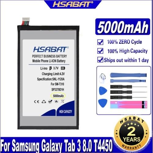 HSABAT SP3379D1H 5000mAh Battery for Samsung Galaxy Tab 3 8.0 T4450 SM-T310 SM-T311 SM-T315 Galaxy Tab 4 Tablet PC Batteries