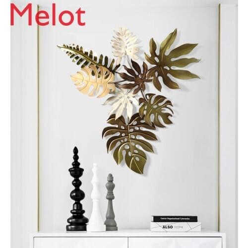 American Wall Hanging Wrought Iron Maple Leaf Accessories Restaurant Home Living room Porch Wall Decoration Ornaments Crafts Art