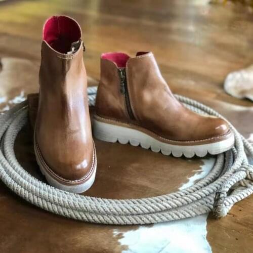 Womens Fall Winter Wing-tip Comfortable Brogue Chelsea Ankle Boots Women Lightweight EVA Sole Short Booties