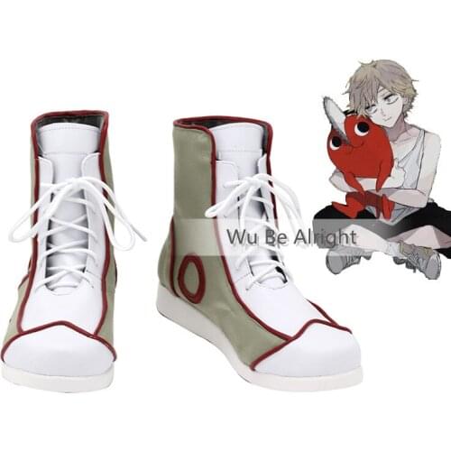 Chainsaw Man Denji Anime Cosplay Shoes Boots Sport Lace-up High Top Custom Made Shoes Halloween Carnival Party Props Unisex