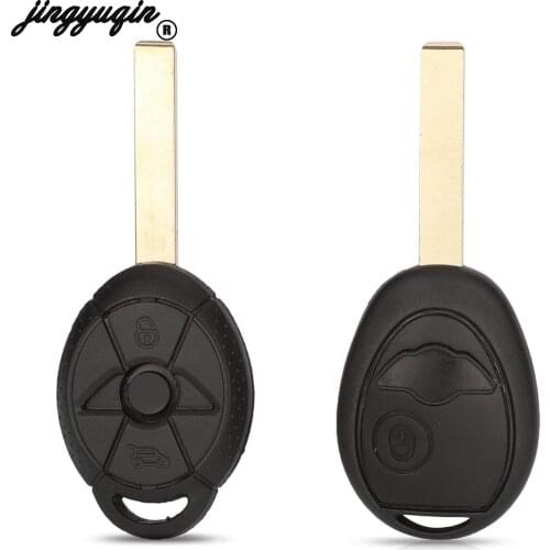 Jingyuqin Remote Key Shell Case Remote Fob 2 Buttons Cover For BMW Mini Cooper R50 R53 Blank Key Cover