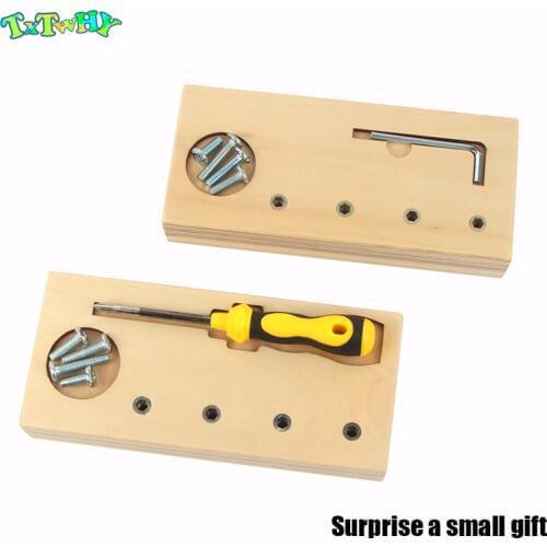 Montessori Baby Wooden Toys Screw Bolts Sets Screwdriver Sensory Toys Wooden Educational For Toddlers Skill Learning Toy G1844H