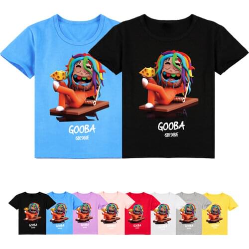 Z&Y 2-16Y 2020 Summer American Rapper 6ix9ine T Shirt Kids Gooba Tshirt Short Sleeve Boys Casual Streetwear Baby Girls Clothes