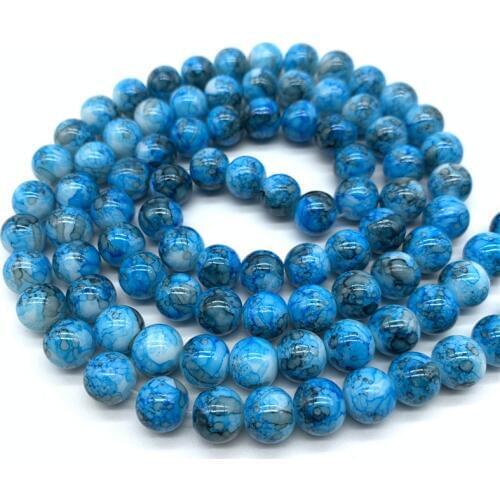 4/6/8/10mm Double Colors Glass Beads Round Loose Spaced Beads For Jewelry Making DIY Charms Jewelry Beads YBP315