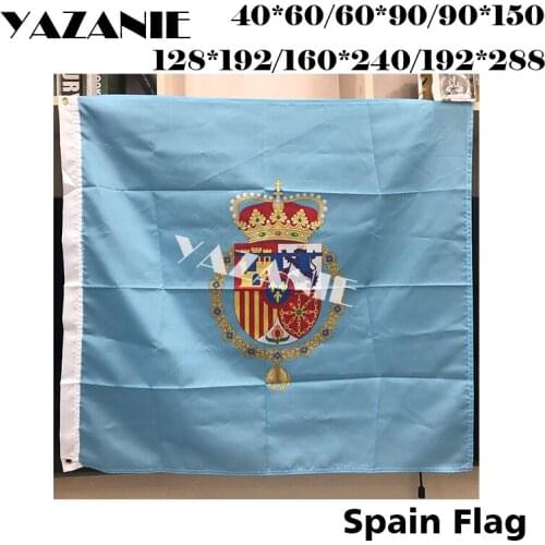 YAZANIE Any Size Spanish Royal House Shield Standard of the Princess of Asturias Flags and Banners Spain Polyester Printed Flags