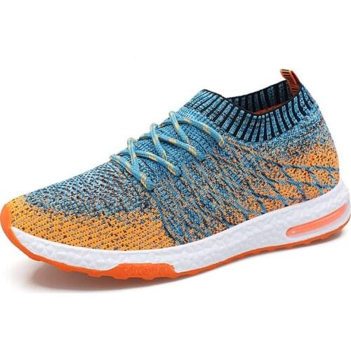 New Men Sneakers Fashion Sports Shoes Casual Air Cushion Running Shoes Color Mesh Soft Bottom Comfortable Breathable Non-slip
