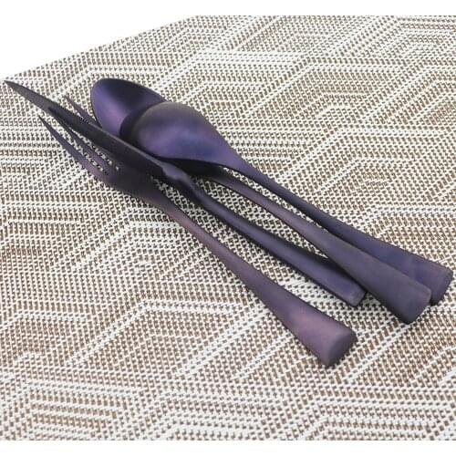 Stainless Steel Cutlery Set Four Portable Kaya Kaya Frosted Western Tableware Steak Cutlery Dinnerware Set