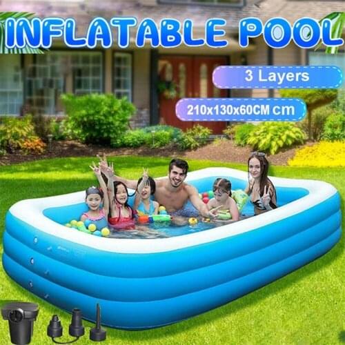 New Adult Children Swimming Pool outdoor Indoor Folding Blue Thick Inflatable Baby Learn To Swim Bathtub Party Water Park