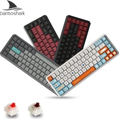 Original Motospeed GK68 RGB Gaming Mechanical Keyboard 68 Keys Wireless Dual-Mode Hot Swap Gateron Switches For PC Desktop Gamer