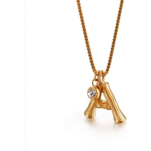 New Arrival Stainless Steel Trendy English Letter Pendant Necklace for Women Valentines Day Gift Wholesale