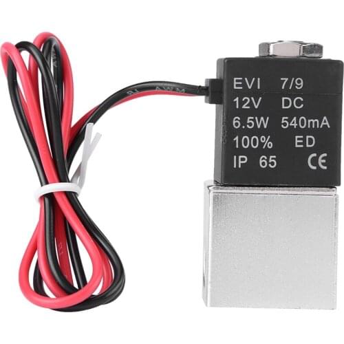 12V DC 2V025-1 2 Uni-Directional Way Normally Closed Pneumatic Aluminum Electric Solenoid Air Valve 1/8" NPT Female Port