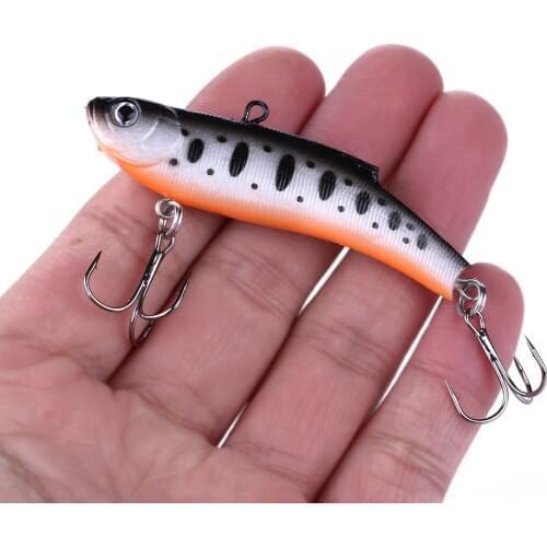 1pcs Winter Fishing Lure VIB Ice Fishing Lure Soft Lead Bait 7cm 17g Isca Artificial Bait Wobber Sinking Fishing Lure