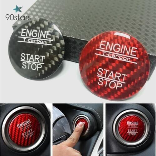 Real Carbon Fiber Interior Engine Start Stop Push Button Cover Cap Trim For Lexus IS GS ES NX RC RX IS250 350 RC200t RC300 NX200