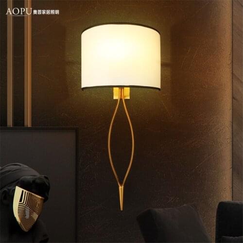 Modern American Living Room Wall Lamp Bedroom Study Restaurant Nordic Luxury Art Decoration Lamp Hotel Lobby Simple Wall Lights