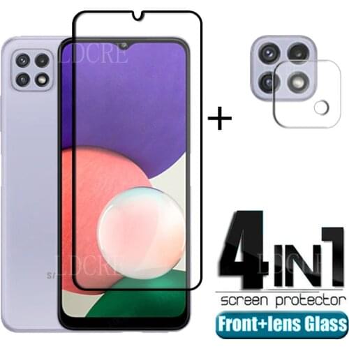 Full Cover Glass For Samsung Galaxy A22 5G Glass For Samsung A22 5G Tempered Glass creen Protetor For Samsung A22 5G Lens Glass