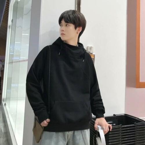 Hoodie Mens Wild Winter Students Korean Version of Loose Couple Men Women High Collar Plus Fleece Hooded Jacket Sweatshirts