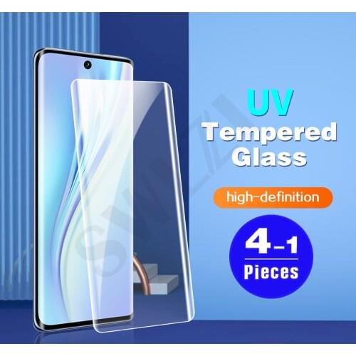 1-4Pcs UV Glass for Huawei nova 7 8 mate 20 P30 honor 30 40 RS V40 50 P40 pro plus tempered glass phone screen protector HD film