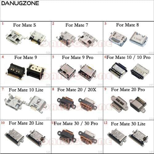 10PCS/Lot For Huawei Mate 10 Pro 20 Lite 30 9 8 7 20X / 20X 5G / Mate S USB Charging Dock Connector Charge Socket Jack Port Plug