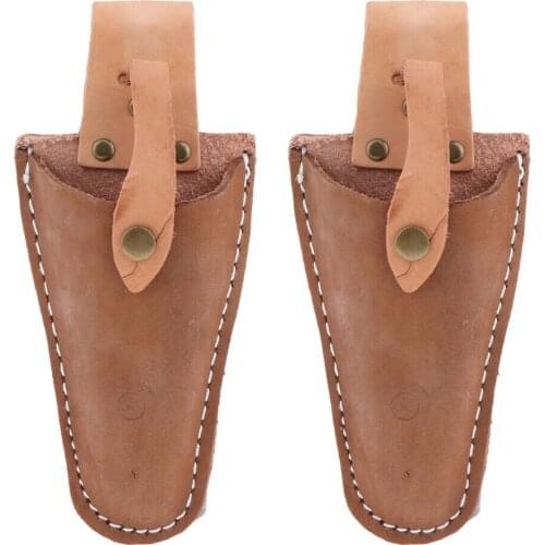 2pcs Leather Sheath Pouch Holder Garden Tool Bag For Pruning Plier Shears