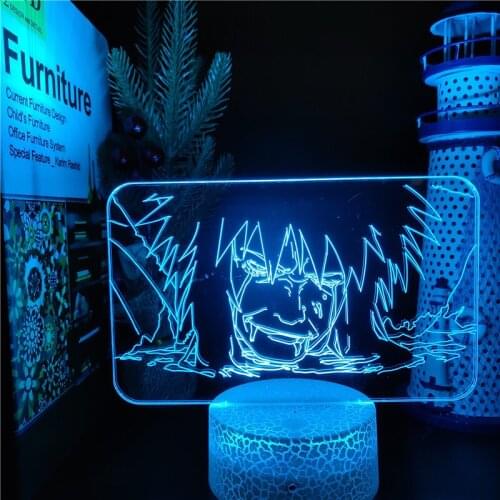 3D Lamp Anime Nartuo Jiraiya Dead Led Night Lighting Led Panel Lights Manga наруто Anime Bedroom Decor Desk Lamp Kids Cool Gift