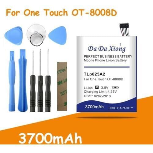Large Capacity 3700mAh TLp025A2 Battery for Alcatel One Touch idol X+ 6043D Scribe HD OT-8008D TCL S960 Y710 Y900 Battery