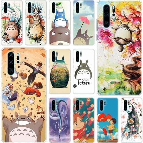 Anime Studio Ghibli Totoro Silicone Phone Case for Huawei P40 P30 P20 Pro P10 P8 Lite 2017 P Smart Z S Plus 2019 2020 Soft Cover