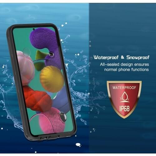IP68 Waterproof Diving Dust proof Cases For Samsung Galaxy A51 Cases Snorkelling Original Underwater Cover For Samsung A51 Coque