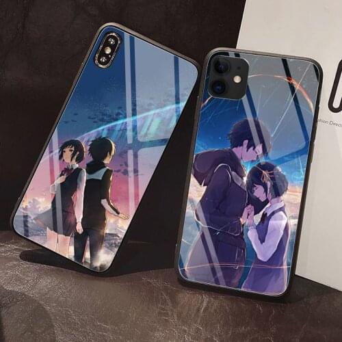 Anime Your Name Phone Case Tempered Glass For iPhone 12 Pro Max Mini 11 Pro XR XS MAX 8 X 7 6S 6 Plus SE 2020 case