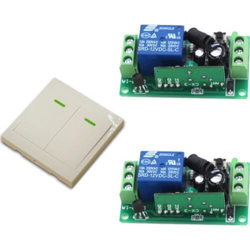 9V 12V 24VDigital Remote Control Switch 2 Receiver Wall Transmitter Wireless Power Switch 315/433 Radio Controlled Switch Relay