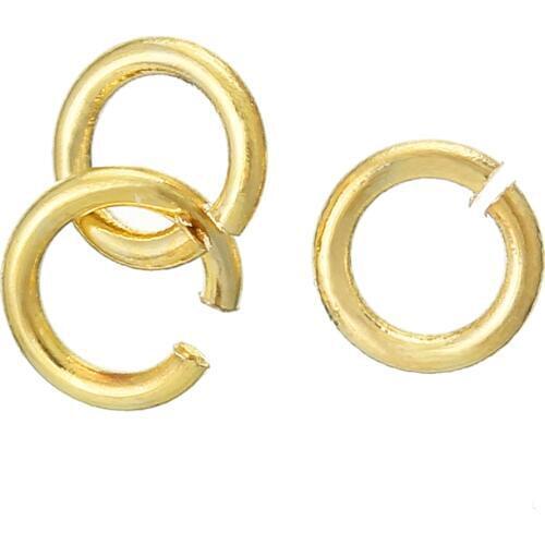 DoreenBeads Copper Opened Jump Rings Round Gold Plated 4.0mm( 1/8") Dia, 20 PCs Hot new