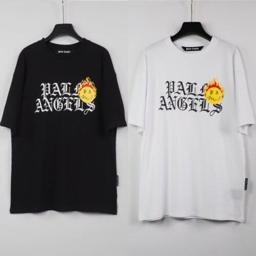 Palm Angels letter printing couple street hip-hop popular simple wild men and women short-sleeved T-shirt PA031